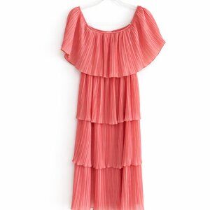 EUC Entro Peach Tiered Dress